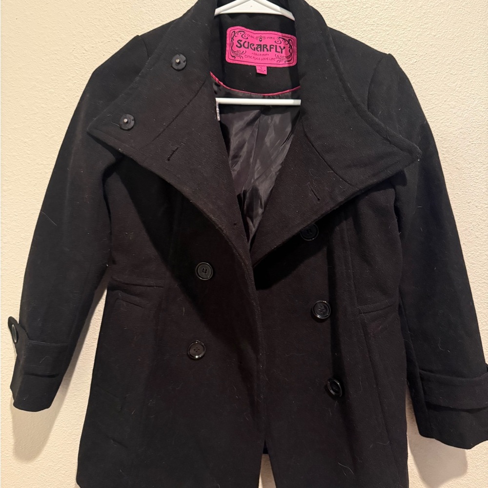 Sugarfly Black Pea Coat